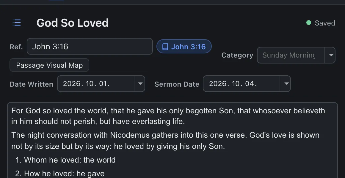 Sermon manager