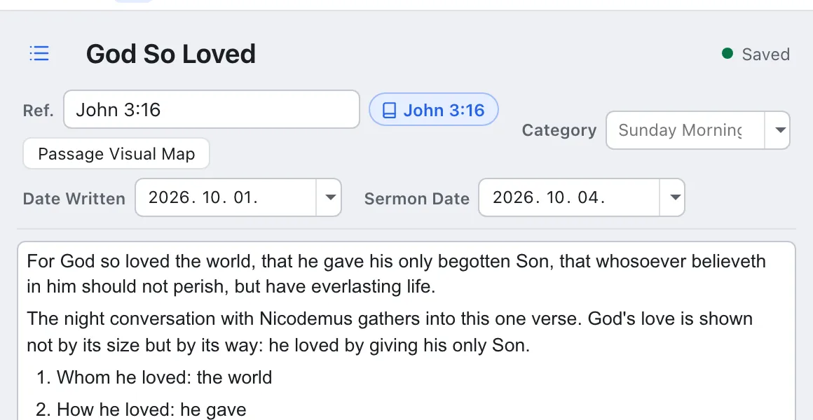 Sermon manager
